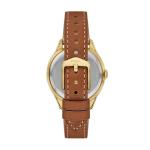 Fossil Women's Watch, Gilmore Three-Hand Brown Leather Sunray Watch for Women