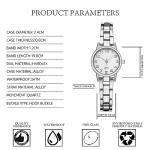 TWOPTION Womens Waterproof Wrist Watch,Women's Small Thin Analog Bracelet Quartz Watch Dainty Christmas Gifts (Silver-15#)