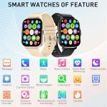 OICIIDO Smart Watch, 1.81" Upgraded Full Touchscreen Smart Watch for Android iPhones with Heart Rate Blood Pressure Monitor, Multiple Sports Fitness Tracker with Smart Watches for Women Men (Black)