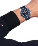 Tommy Hilfiger Men's 3-Hand Quartz Watch - Round Case - Silicone Strap - Sporty, Iconic Style - Gift for Him 43mm