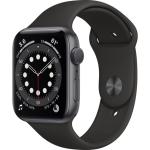 Apple Watch Series 6 (GPS, 44mm) - Space Gray Aluminum Case with Black Sport Band (Renewed)