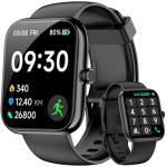 Smart Watch for Men Women Alexa Built-in, 1.83" HD Fitness Tracker Touchscreen with Call Function, IP68 Waterproof, 120+ Sport Modes, 24/7 Heart Rate/Sleep Monitor, iOS Android Compatible (Black)