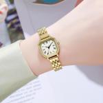 ADSBIAOYE Watches for Women Vintage Bracelet Roman Dial Square Case Gold Watch Ladies Casual Dress Analog Quartz Watch Waterproof (Gold)