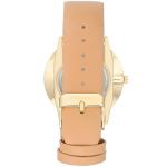 Nine West Women's Gold-Tone and Caramel Colored Strap Watch, Brown/Gold