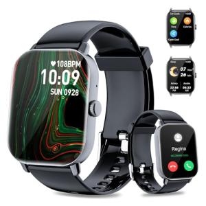 ISKOVI 1.91" Smart Watch,Fitness Tracker,Smart Watches for Men and Women with Message Call Function,120+ Sport Modes, IP68 Waterproof,24 Hours Heart Rate/Sleep Monitor,for Android/iOS