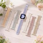 Steezrd 5 Pack Slim Lace Silicone Bands Compatible for Apple Watch Band 38mm 40mm 41mm 42mm 44mm 45mm 49mm, Thin Hollow-out Breathable Sport Strap for iWatch Ultra Series 8/7/SE/6/5/4/3/2/1 Women Men