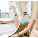 Slim Resin Apple Watch Band - Nougat White/Rose