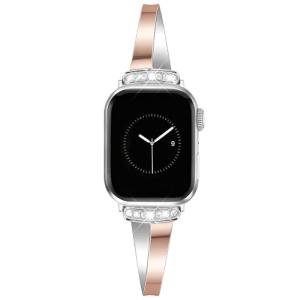 MOINSPIRE Silver Slim Band for Women Compatible with Apple Watch 38mm 40mm 41mm 42mm(S10/11) Designer Bling Jewelry Dressy Bracelet Adjustable Metal Strap for iWatch Series 11/10/9/8/7/6/5/4/SE 3/2/1