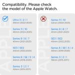 Spigen Lite Fit Ultra Strap Designed for Apple Watch Band Compatible with Ultra 2/1 49mm, Series 10 46mm, 9/8/7 45mm, SE2/SE/6/5/4 44mm, 3/2/1 42mm Nylon Solo Loop - Black