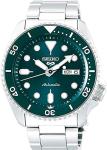 SEIKO SRPD61 Automatic Watch for Men - 5 Sports - Green Sunray Dial, Day/Date Calendar, LumiBrite Hands & Markers, and Rotating Bezel, 100m Water-Resistant