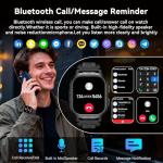 Smart Watch for Men Fitness Tracker: Make/Answer Call Military Smart Watches for Men Digital Watches Heart Rate Monitor Waterproof Running Smartwatch Android Phones iPhone Samsung Compatible 2 Bands