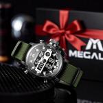 MEGALITH Military Watches for Men Digital: Tactical Wristwatch with Analog Dual Time Display - Waterproof Sport Heavy Duty Watch for Men with LED Alarm Stopwatch Date - Gifts for Him