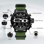 MEGALITH Military Watches for Men Digital: Tactical Wristwatch with Analog Dual Time Display - Waterproof Sport Heavy Duty Watch for Men with LED Alarm Stopwatch Date - Gifts for Him