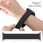Zedoli Sport Solo Loop Band Compatible with Apple Watch Bands 40mm 42mm 41mm 38mm Women, Stretchy Soft Silicone Elastic Waterproof Replacement Strap for iWatch Series 11 10 9 8 7 6 5 4 3 2 1 SE, Black