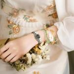 OLEVS Women’s Watches, Watches for Women Analog Quartz Womens Dress Watch Silver Gold Luxury Waterproof Ladies Watch Square Face Tungsten Steel Band Reloj para Mujer