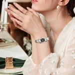 OLEVS Women’s Watches, Watches for Women Analog Quartz Womens Dress Watch Silver Gold Luxury Waterproof Ladies Watch Square Face Tungsten Steel Band Reloj para Mujer