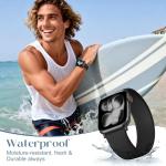 Zedoli Sport Solo Loop Band Compatible with Apple Watch Bands 40mm 42mm 41mm 38mm Women, Stretchy Soft Silicone Elastic Waterproof Replacement Strap for iWatch Series 11 10 9 8 7 6 5 4 3 2 1 SE, Black