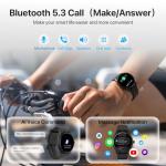 DIVElink Smart Watch, HD Smartwatch for Men Women (Answer/Make Calls), Fitness Watch with 100+ Sport Modes, IP68 Waterproof/Heart Rate/Sleep Monitor, Activity Trackers for iOS/Android