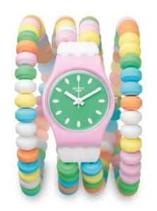 Swatch Women Dress Pink Watch Plastic Quartz Caramellissima L
