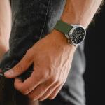 Barton Elite Silicone Watch Band (22mm) | Quick Release Premium Silicone Strap with Stainless Steel Buckle | Compatible with Classic & Smart Watches | Comfortable, Durable, Stylish, Waterproof - Army Green & Black