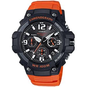 Casio Men's 'Heavy Duty Chronograph' Quartz Stainless Steel and Resin Casual Watch, Color:Orange (Model: MCW100H-4AV)