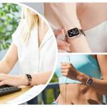 HOPO Compatible With Apple Watch Band 38mm 40mm 42mm 44mm Thin Light Resin Strap Bracelet With Stainless Steel Buckle Replacement For iWatch Series Ultra 9 8 7 6 5 4 3 2 1 SE(Tortoiseshell/Rose