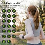 TOZO S2 40mm Mini Smart Watch Alexa Built-in Fitness Tracker with Sleep Monitor 5ATM Waterproof HD Color Touchscreen for Men Women Compatible with iPhone&Android Black