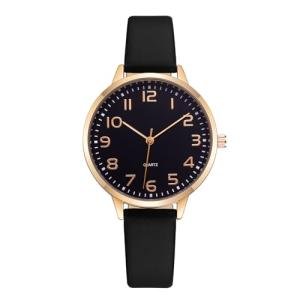 IBSO Women Watches Leather Mesh Strap Round Case Analog Fashion Ladies Wrist Watches (0023 Black)