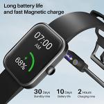 TOZO S2 40mm Mini Smart Watch Alexa Built-in Fitness Tracker with Sleep Monitor 5ATM Waterproof HD Color Touchscreen for Men Women Compatible with iPhone&Android Black