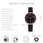 IBSO Women Watches Leather Mesh Strap Round Case Analog Fashion Ladies Wrist Watches (0023 Black)