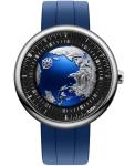 CIGA Design Mechanical Automatic Watch Blue Planet U Series Stainless Steel/Titanium/Ceramics Case Sapphire Crystal Fluororubber/Ceramics Strap Watches Gifts for Men and Women (Blue Planet II Stainless Steel)