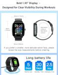Smart Watches for Men Women with GPS Built-in, Answer/Make Calls, 1.95" Smartwatch for iPhone/Android Phones, Fitness Watch with Heart Rate/Sleep Monitor 100+ Sports Modes IP68 Waterproof (Black)