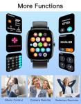 Smart Watches for Men Women with GPS Built-in, Answer/Make Calls, 1.95" Smartwatch for iPhone/Android Phones, Fitness Watch with Heart Rate/Sleep Monitor 100+ Sports Modes IP68 Waterproof (Black)