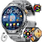 LIGE Military Smart Watches for Men(3 Bands),1000mAh Battery/1.7" HD Large Screen Smartwatch, Flashlight/120+ Sports Modes/Sleep Monitor, 5ATM Waterproof Fitness Tracker Watch for Android iOS,Black