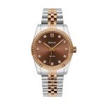 PASCAL Timeless Classic Diamond Watch for Men– Swiss Quartz Watch with Lab-Grown Diamonds, Sapphire Crystal, Elegant Dress Watch Gift,10 ATM Water Resistant, Fits 6.5"-9.5" Wrists (Cocoa Brown, 36)