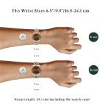 PASCAL Timeless Classic Diamond Watch for Men– Swiss Quartz Watch with Lab-Grown Diamonds, Sapphire Crystal, Elegant Dress Watch Gift,10 ATM Water Resistant, Fits 6.5"-9.5" Wrists (Cocoa Brown, 36)