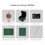 PASCAL Timeless Classic Diamond Watch for Men– Swiss Quartz Watch with Lab-Grown Diamonds, Sapphire Crystal, Elegant Dress Watch Gift,10 ATM Water Resistant, Fits 6.5"-9.5" Wrists (Cocoa Brown, 36)