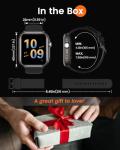 RUXINGX Smart Watches for Men Women, 1.85" Fitness Tracker with Bluetooth Calls, IP68 Waterproof, 120+ Sport Modes, 30-Day Battery, 24/7 Heart Rate & Sleep Monitor for iPhone Android iOS