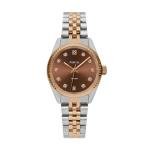 PASCAL Women's Timeless Classic Diamond Watch – Swiss Quartz Watch with Lab-Grown Diamonds, Sapphire Crystal, Elegant Dress Watch Gift,10 ATM Water Resistant, Fits 6.5"-9.5" Wrists (Brown, 31mm)