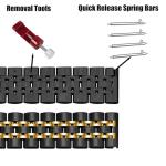 Juntan 7 Beads Quick Release Watch Band, 20mm Stainless Steel Watch Strap for Men Women, Adjustable Business Metal Watch Bracelet with Butterfly Clasp Gold Black