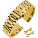 Niziruoup 20mm Stainless Steel Watch Band Universal Metal Watch Strap Smartwatch Replacement Band Men Women fit Most Traditional Watches, Stainless Steel, Gold