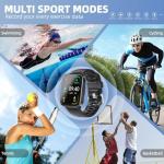 DUREXO Smart Watch, 5ATM Waterproof Fitness Men's Smartwatch, 1.69'' Touch Screen Fitness Watch, Multi-Sport Mode Smartwatch, Compatible with Android iOS Phones