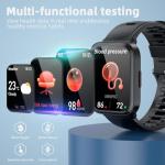 DUREXO Smart Watch, 5ATM Waterproof Fitness Men's Smartwatch, 1.69'' Touch Screen Fitness Watch, Multi-Sport Mode Smartwatch, Compatible with Android iOS Phones