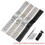 Niziruoup 20mm Stainless Steel Watch Band Universal Metal Watch Strap Smartwatch Replacement Band Men Women fit Most Traditional Watches, Stainless Steel, Gold