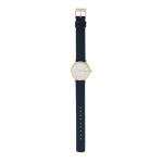 Skagen Women's Signatur Lille Two-Hand Rose Gold Stainless Steel and Blue Leather Band Watch (Model: SKW2838)