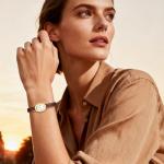 CNYXCN Womens Bracelet Gold Watch-Vintage Elegant Oval Bangle Watch-Gift for Her（Brown）