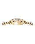 Versace Eon Jewel Collection Luxury Womens Watch Timepieces with a Gold Bracelet and Case Featuring a Silver Dial