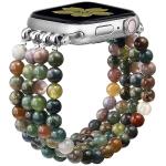 Newlibery Natural Stone Bracelet Beaded-Bands Women Compatible with Apple Watch 38mm 40mm 41mm 42mm (S10/11) Feminine Cute Handmade Stretch Strap for iWatch Series 11/10/9/8/7/6/5/4/3/2/1 SE 3/2/1