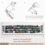 Newlibery Natural Stone Bracelet Beaded-Bands Women Compatible with Apple Watch 38mm 40mm 41mm 42mm (S10/11) Feminine Cute Handmade Stretch Strap for iWatch Series 11/10/9/8/7/6/5/4/3/2/1 SE 3/2/1