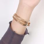 Weicam Women Elegant Crystal Bangle Braclet Round Dial Analog Quartz Wristwatch (Silver)